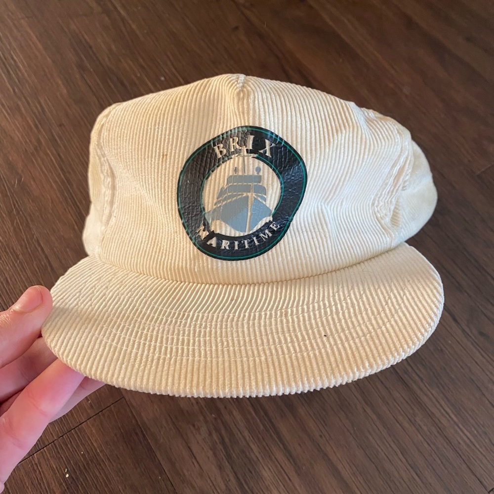 Vintage Corduroy Brix Maritime Flat Brimmed hat